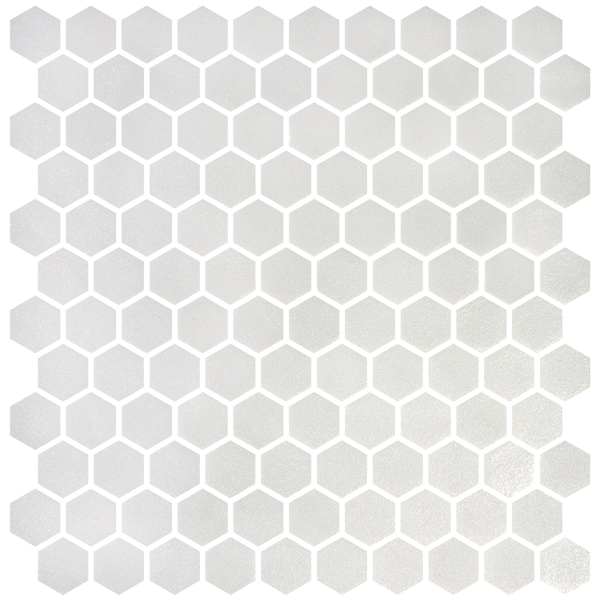 Mosaique Hex Stoneglass White 30.1 x 29.0cm, Verre, pour intérieur et extérieur