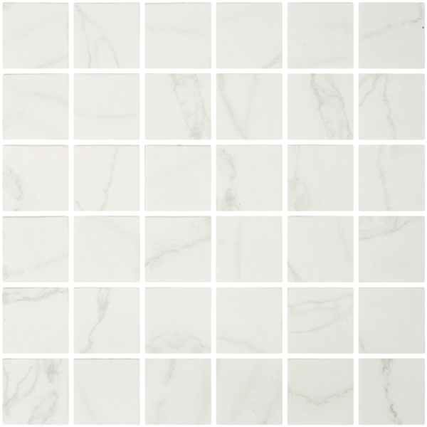 Mosaique Penta Venato White Matte 31.1 x 31.1 cm, Verre, pour intérieur et extérieur