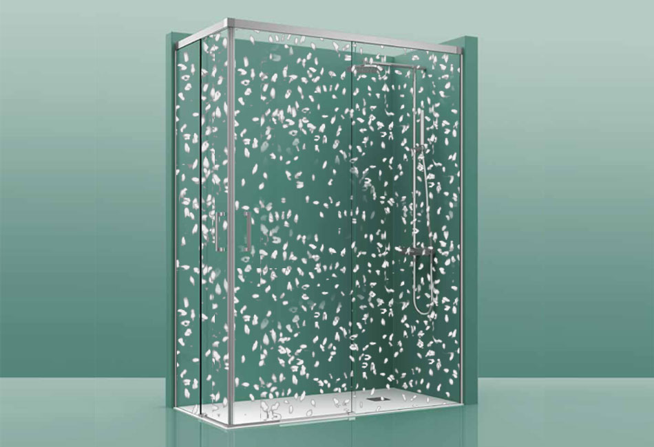 Paroi de douche COSMOS-300 - 100x100cm taiga 95-100cm/95-100cm, \