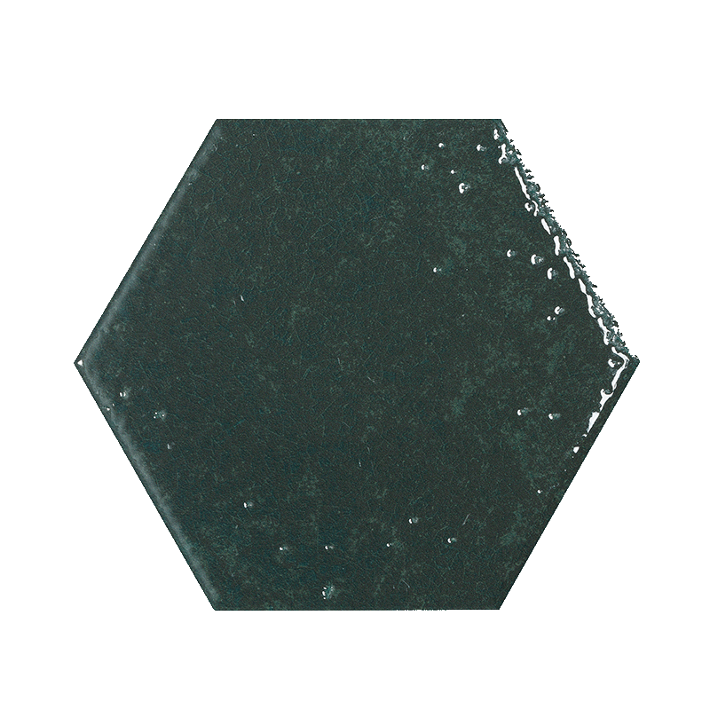 carrelage hexagonal Alma Verde 15 x 13cm, Grès cérame, pour intérieur et extérieur