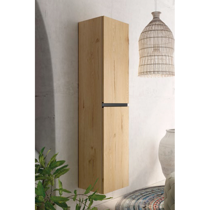 colonne 2 portes Black Onix Roble Collet 35 x150cm, Melaminé, pour intérieur et extérieur