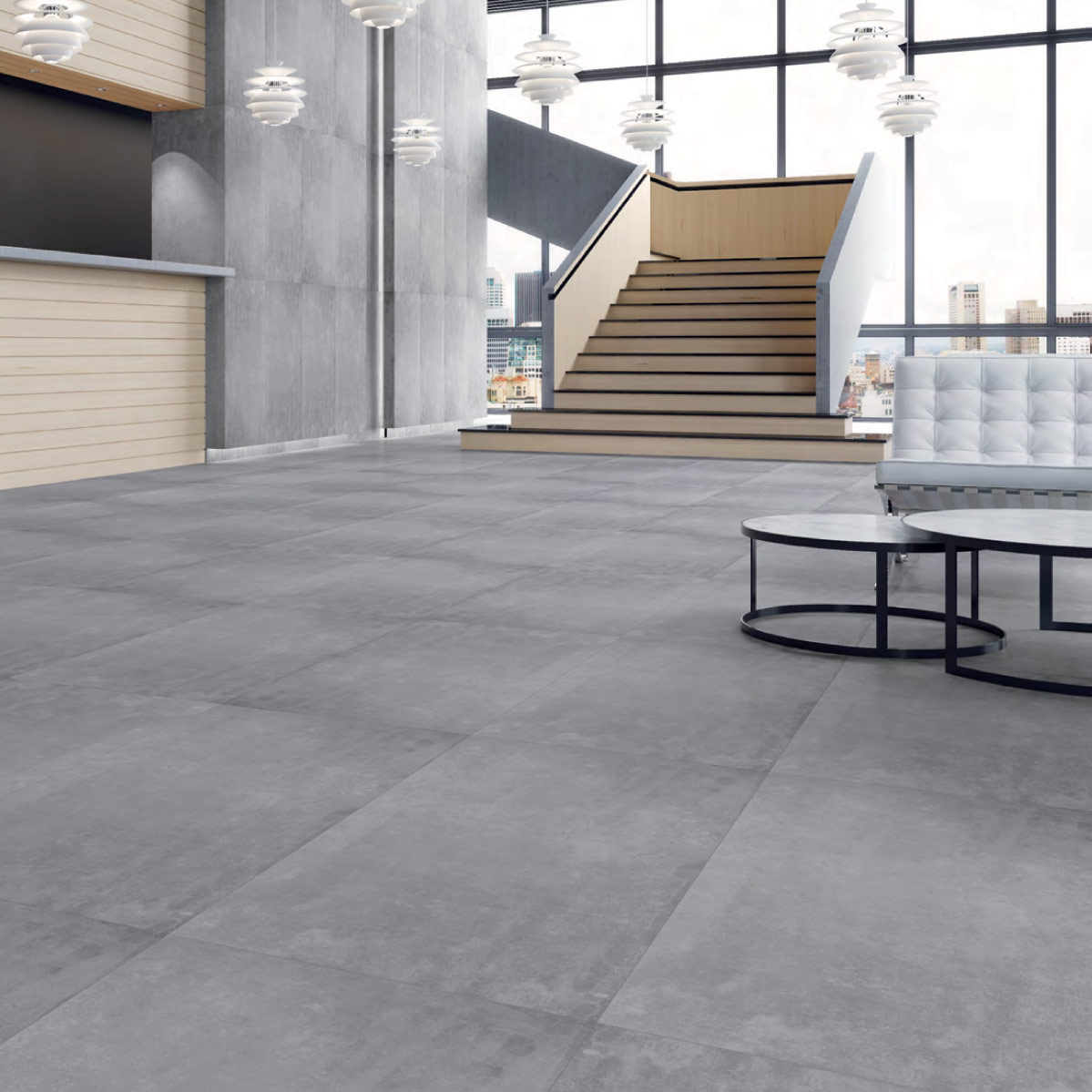 Carrelage grès cérame porcelainé grand format - Tassero gris 120x60