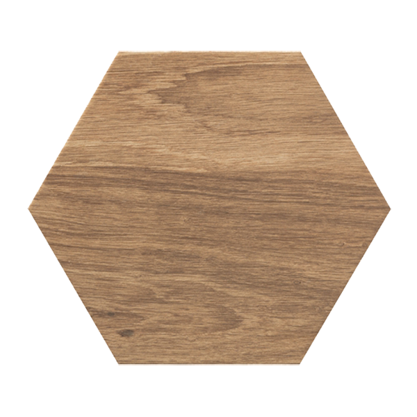 Carrelage hexagonal Atlas Marron 29 x 25.8cm, Grès cérame, pour intérieur et extérieur