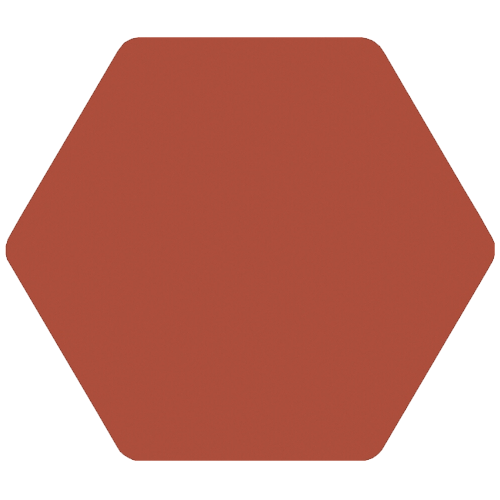 Carrelage Hexagonal Toscana Rouge 29 x 25.8cm, Grès cérame, pour 