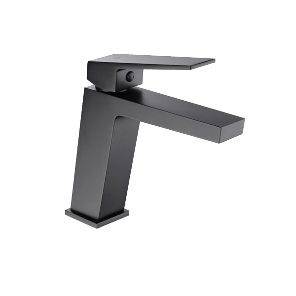 Mitigeur de lavabo ART moyen noir mat - BDAR025-1NG 15 x 16.5cm, Laiton, pour intérieur et extérieur