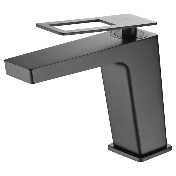 Mitigeur de lavabo SUECIA noir mat moyen - BDC032-1NG 18.5 x 15.3cm, Laiton, pour intérieur et extérieur