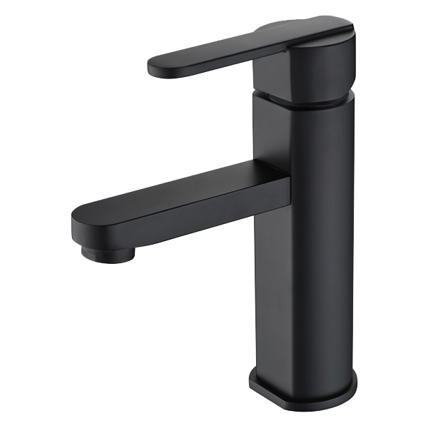 Mitigeur de lavabo ROMA moyen Noir mat - BDR002-1 11 x 18.7cm, Laiton, pour intérieur et extérieur