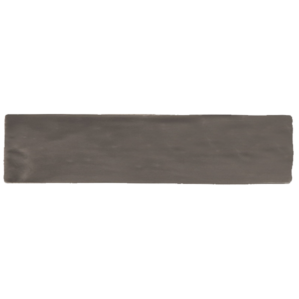 Faïence Bellini Gris 30 x 7.5cm, Pate blanche, pour intérieur