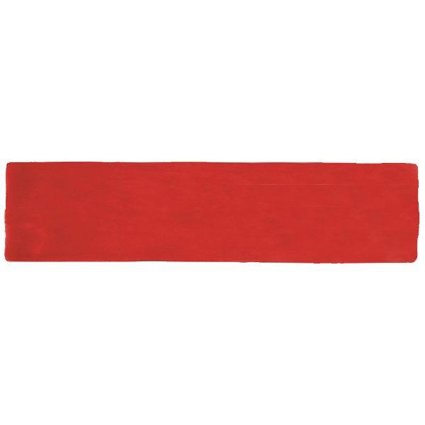 Faïence Bellini Rojo 30 x 7.5cm, Pate blanche, pour intérieur