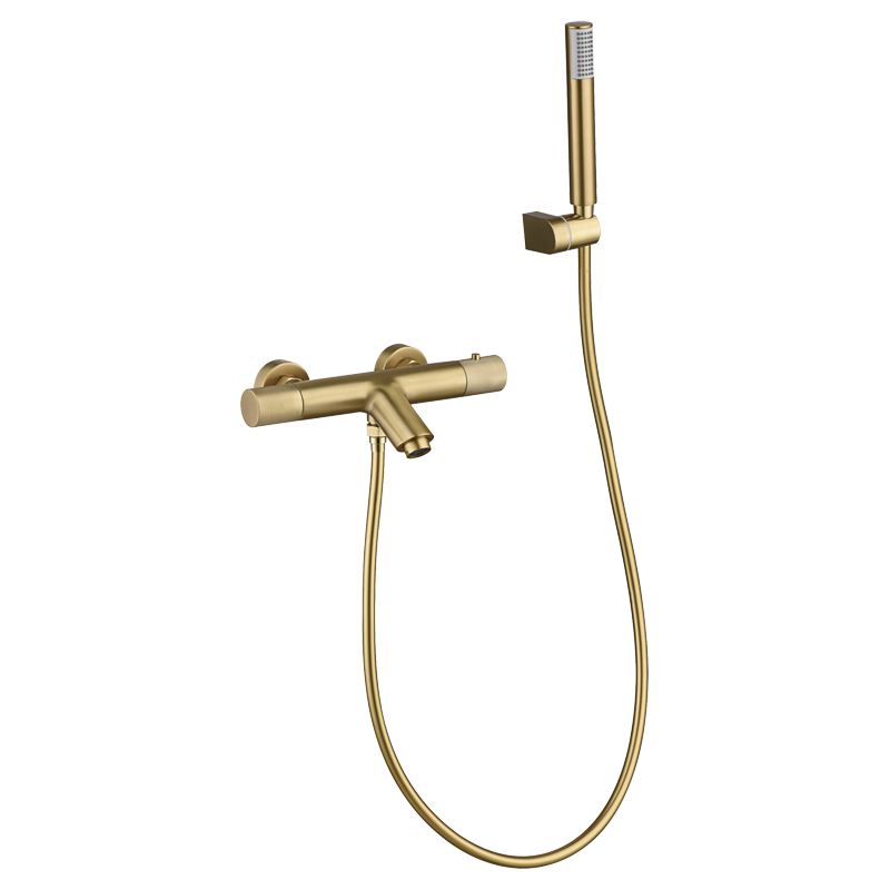 MELANGEUR THERMOSTATIQUE BAIN/DOUCHE LINE OR BROSSE BTD038-40C 22 x 21.2 x13.2cm, \