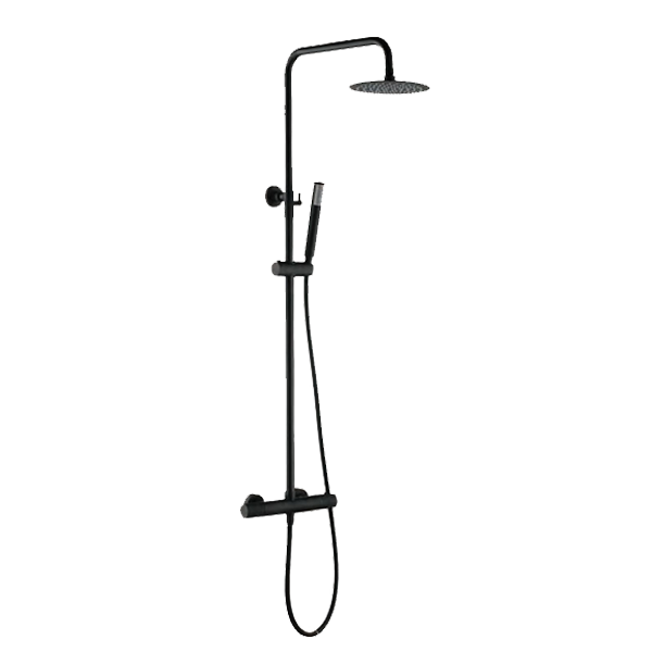 colonne de douche Line BTD038/NG noir mat 84.2 x 36.5cm, Laiton, pour intérieur et extérieur