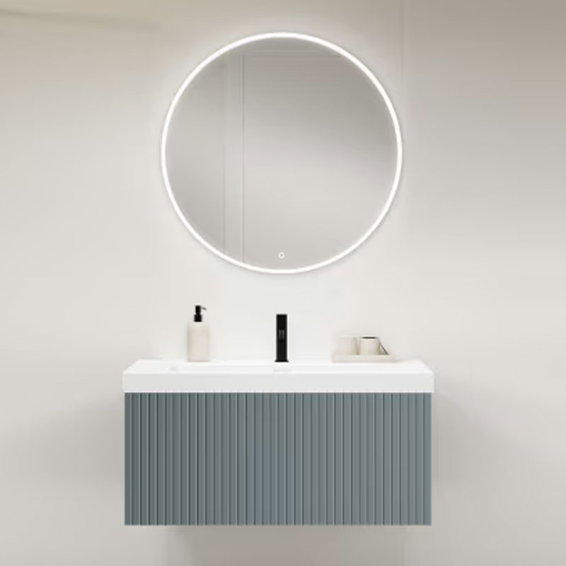 Ensemble meuble BARI + vasque céramique FLAT - 60cm Avio 60x40x45cm, Melaminé, pour