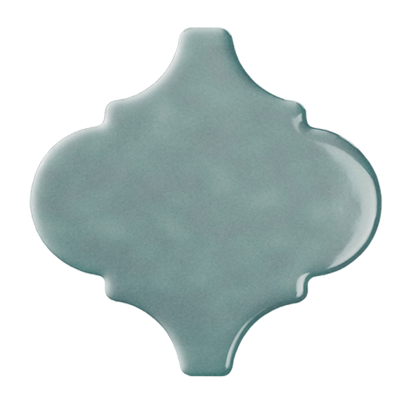 Faïence Bondi Arabesque Blue Brillant 15 x 15cm, Pate blanche, pour intérieur et extérieur