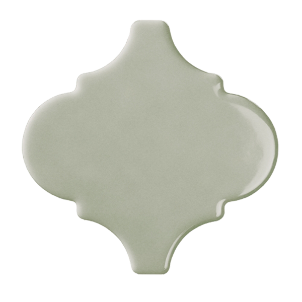 Faïence Bondi Arabesque Green Brillant 15 x 15cm, Pate blanche, pour intérieur et extérieur