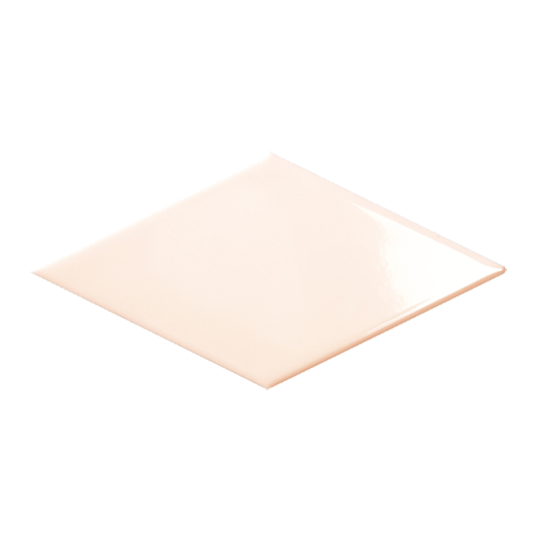 Faïence Bondi Diamond Pink Brillant 20 x 10cm, Pate blanche, pour intérieur
