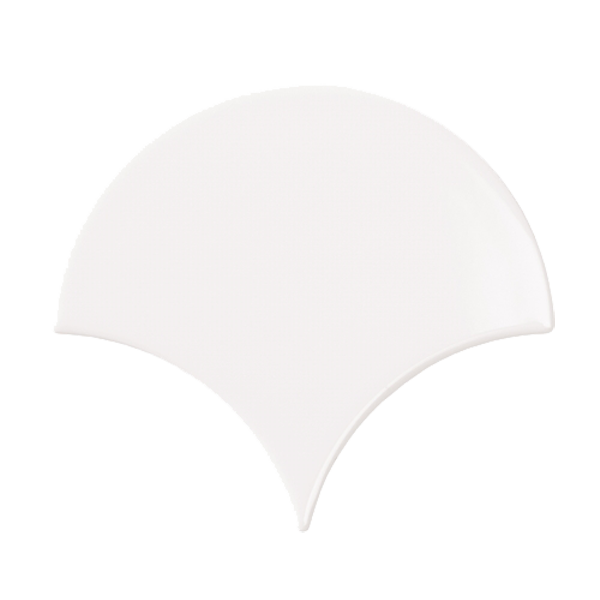 Faïence Bondi Fan White Brillant 15 x 13.4cm, Pate blanche, pour intérieur