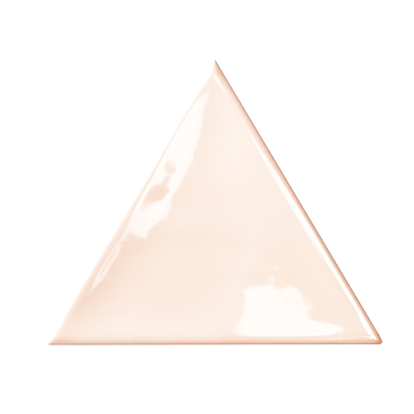 Faïence Bondi Triangle Pink Brillant 13 x 11.5cm, Pate blanche, pour intérieur