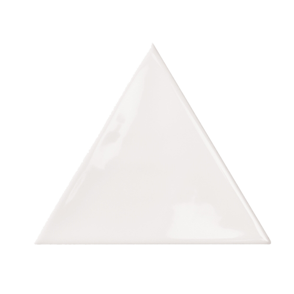 Faïence Bondi Triangle White Brillant 13 x 11.5cm, Pate blanche, pour intérieur