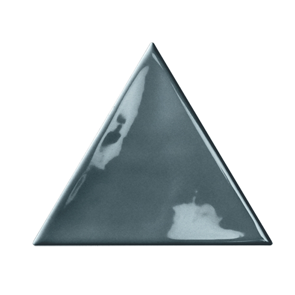 Faïence Bondi Triangle Ocean Brillant 13 x 11.5cm, Pate blanche, pour intérieur