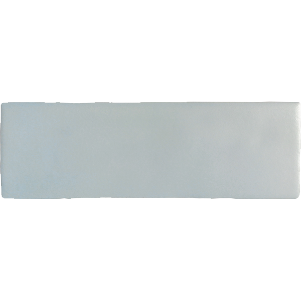 Faïence Borgo sky mat 20 x 6.5cm, Pate blanche, pour intérieur et extérieur