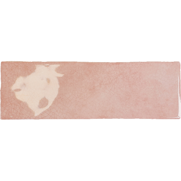 Faïence Borgo Rose craquelé 20 x 6.5cm, Pate blanche, pour intérieur et extérieur