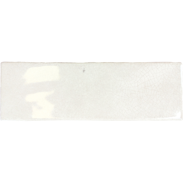 Faïence Borgo blanc craquelé 20 x 6.5cm, Pate blanche, pour intérieur et extérieur