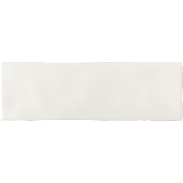 Faïence Borgo blanc mat 20 x 6.5cm, Pate blanche, pour intérieur et extérieur