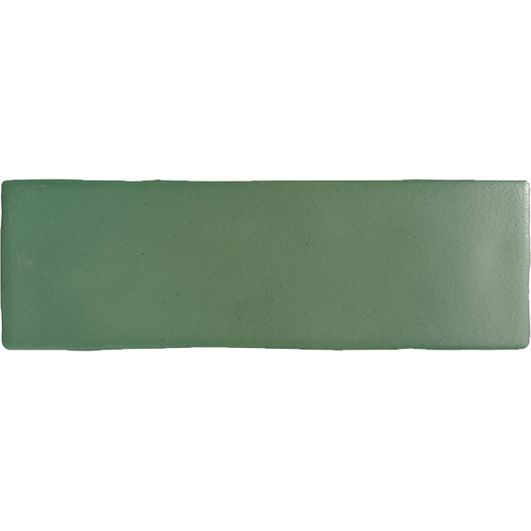 Faïence Borgo Vert mat 20 x 6.5cm, Pate blanche, pour intérieur et extérieur