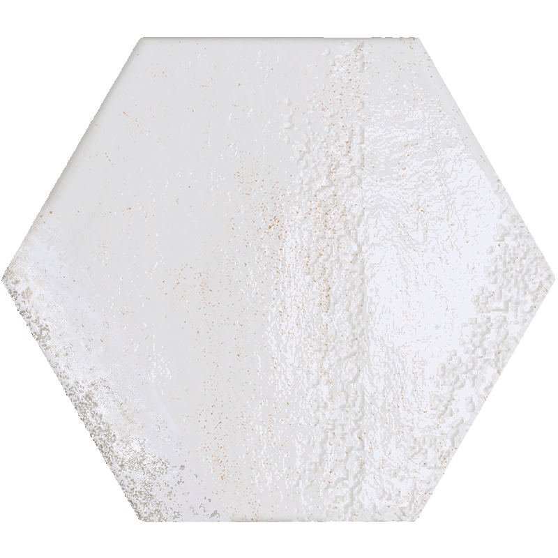 carrelage hexagonal Carmen white 15 x 13cm, Grès cérame, pour intérieur et extérieur