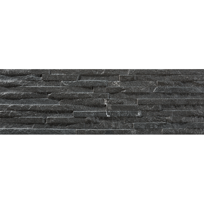 carrelage mural Centenar black 52 x 17cm, Grès cérame, pour intérieur et extérieur