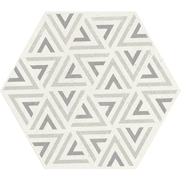 carrelage hexagonal Chicago arrow 22.8 x 19.8cm, Grès cérame, pour intérieur et extérieur