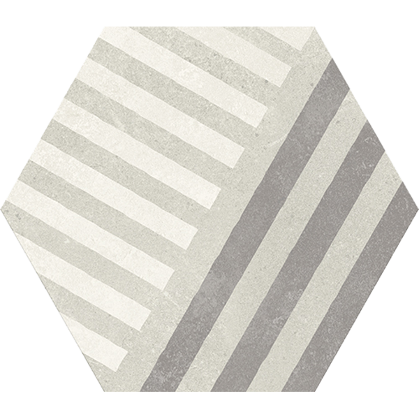 carrelage hexagonal Chicago duo 22.8 x 19.8cm, Grès cérame, pour intérieur et extérieur