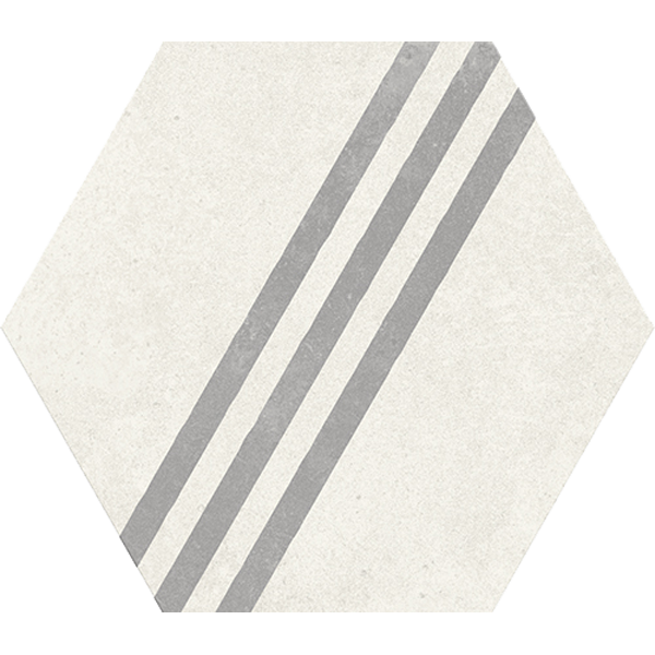 carrelage hexagonal Chicago line 22.8 x 19.8cm, Grès cérame, pour intérieur et extérieur