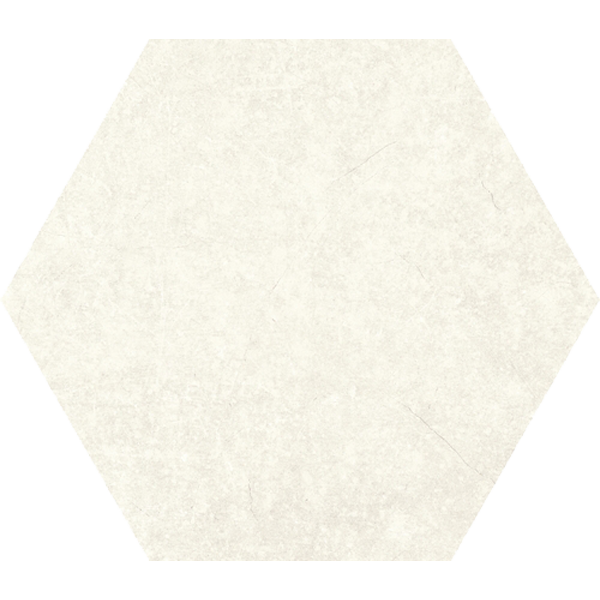 carrelage hexagonal Chicago White 22.8 x 19.8cm, Grès cérame, pour intérieur et extérieur