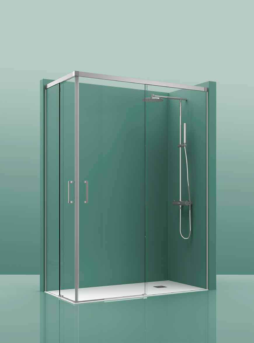Paroi de douche COSMOS-300 - 100x70cm 95-100cm/65-70cm, \