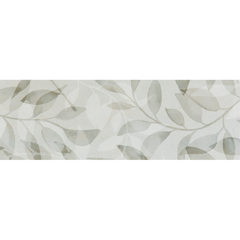 faïence Bercy décor Leaves 90 x 30cm, Pate blanche, pour intérieur