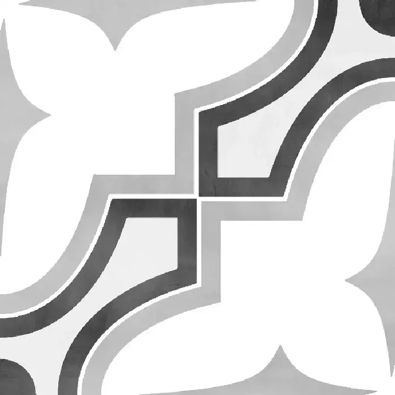 Carrelage aspect carreaux ciment BW TIE 15x15cm, Grès cérame, pour intérieur