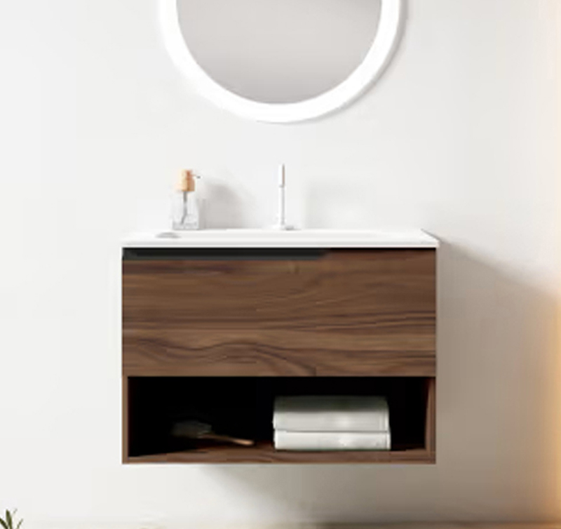 Ensemble meuble ELEVEN + vasque céramique FLAT - 60cm Valenti 60x55x45cm, Melaminé, pour