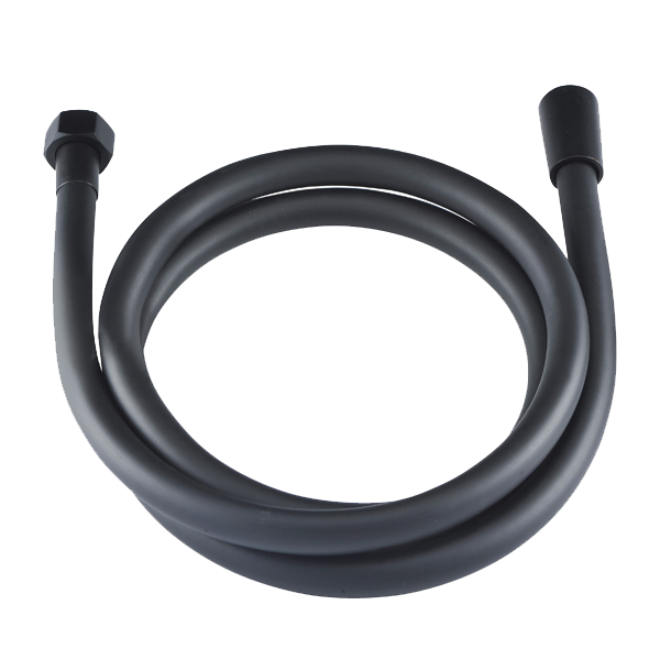 Flexible de douche PVC noir mat - FLX005/NG 150cm, \