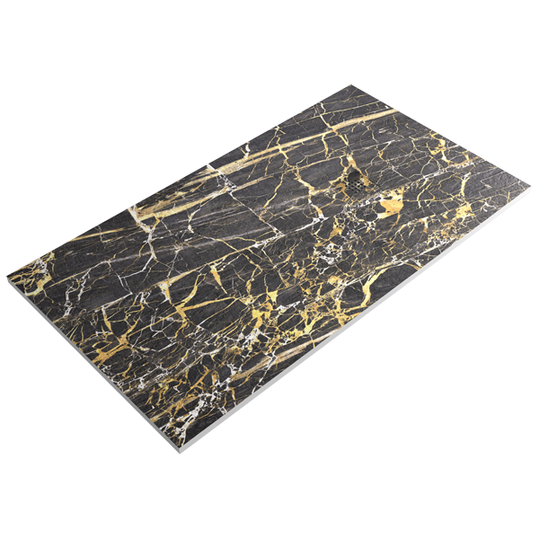 Receveur de douche Imagine XLIFE Black Golden 100x70cm 100x70x2.4cm, Gel Coat, pour intérieur et extérieur