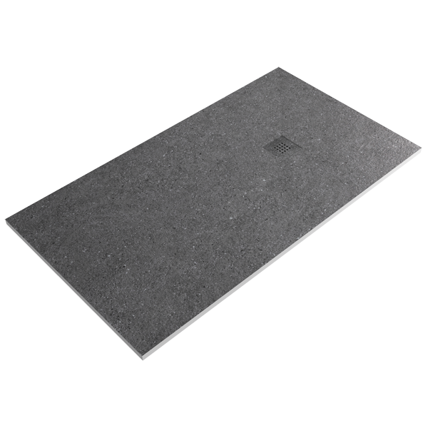 Receveur de douche Imagine XLIFE Granite Anthracite 80x70cm 80x70x2.4cm, Gel Coat, pour intérieur et extérieur