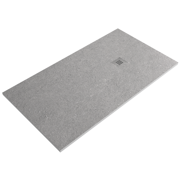 Receveur de douche Imagine XLIFE Granite Grey 140x100cm 100x140x2.4cm, Gel Coat, pour intérieur et extérieur