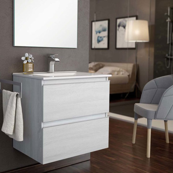 Ensemble Meuble de salle de bains Inglet 60cm Hibernian 60 x 61cm, Melaminé, pour intérieur et extérieur