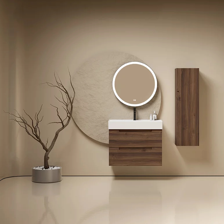 Ensemble meuble KYOTO + vasque céramique ADA - 80cm Valenti 80x55x45cm, Melaminé, pour