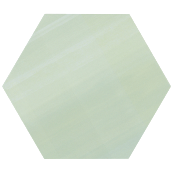 Meraki Base Verde Hexagonal 22.8 x 19.8cm, Grès cérame, pour intérieur et extérieur