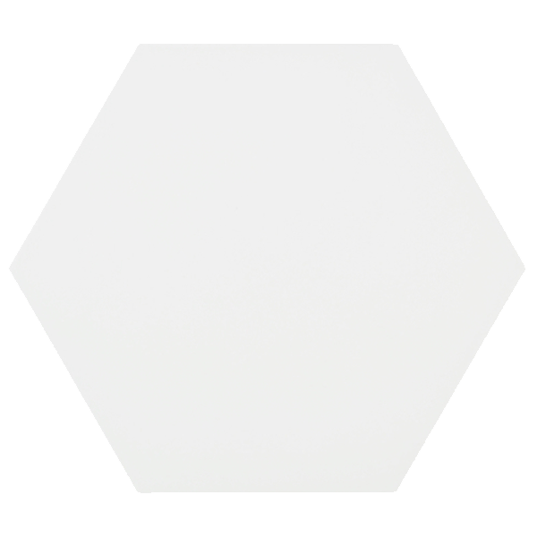 Meraki Base Blanco Hexagonal 22.8 x 19.8cm, Grès cérame, pour intérieur et extérieur