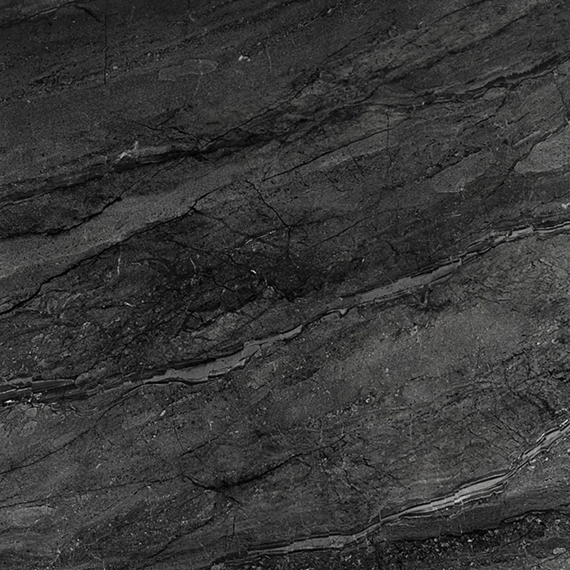 Carrelage poli Milos Black 120 x 120cm, Grès cérame, pour intérieur et extérieur