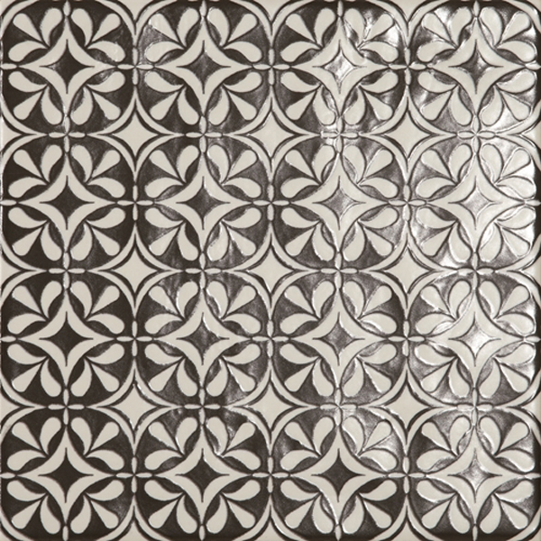 carrelage aspect vintage Modena Fiore-B 22.5 x 22.5cm, Grès cérame, pour intérieur et extérieur