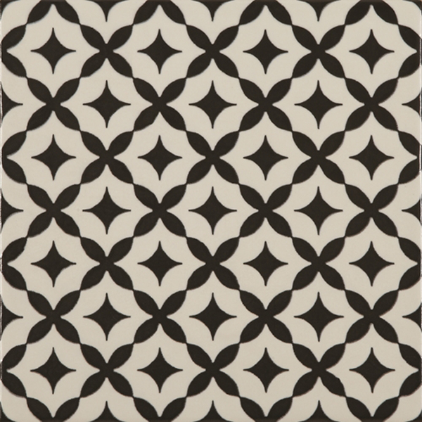 carrelage aspect vintage Modena Stella-B 22.5 x 22.5cm, Grès cérame, pour intérieur et extérieur