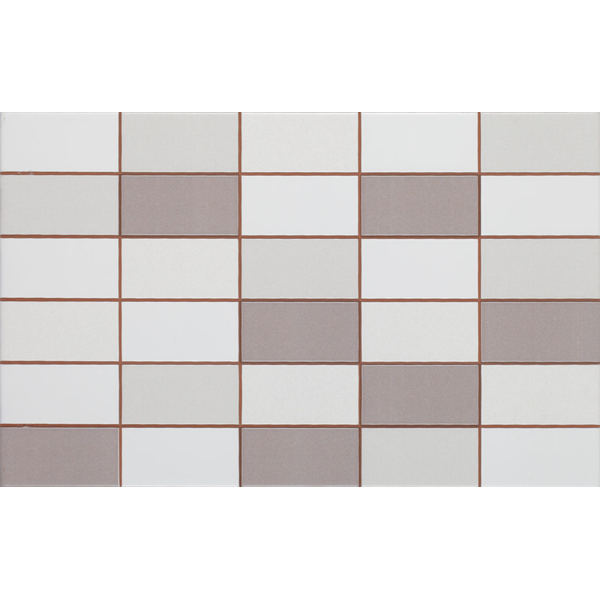 Faience Monocroma mosaico moka 25x40cm 25 x 40cm, Pate rouge, pour intérieur